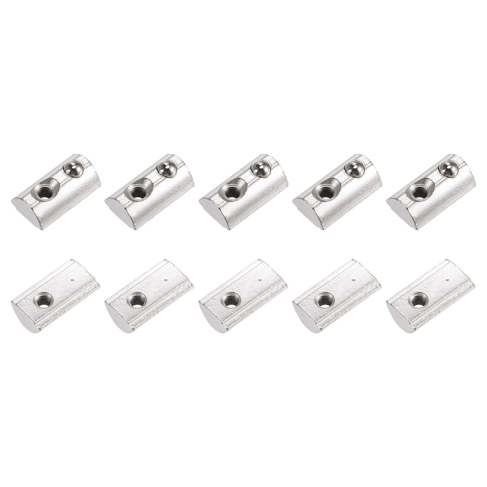 Roll in Spring T Nuts (M4x20mm) 20Pcs, Carbon Steel Spring Loaded T Nut