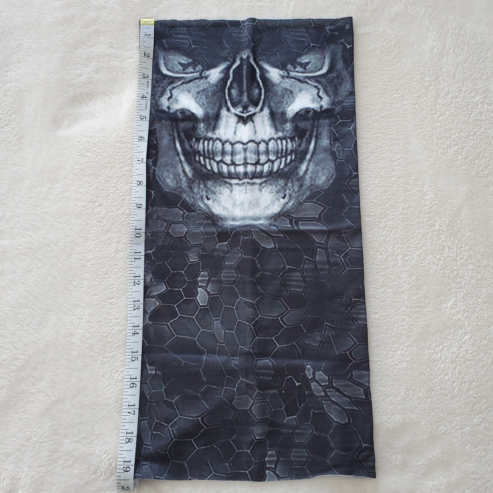 Gray Skull Digital Camo Multifunctional Neck Gaiter / Face Mask