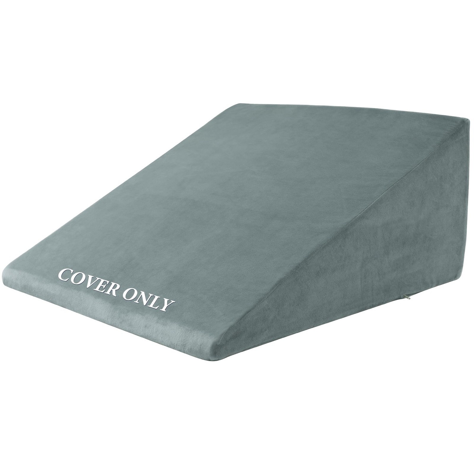 Ultra Soft Velvet Bed Wedge Pillow CoverSuper Soft Fleece Pillowcase with Zip...