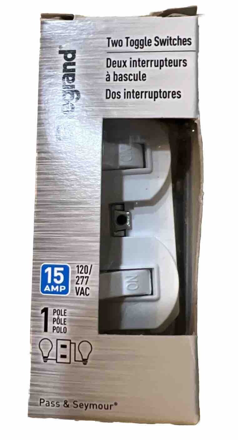 Legrand Single Pole Toggle Switch Outlet  15Amp 120/125V  691-WCC6 White New
