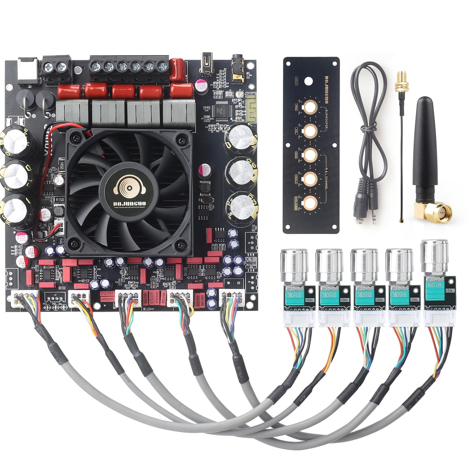 2.1 Channel Power Amplifier Board 300W+300W+600W, TPA3255 Chip with Bluetooth...