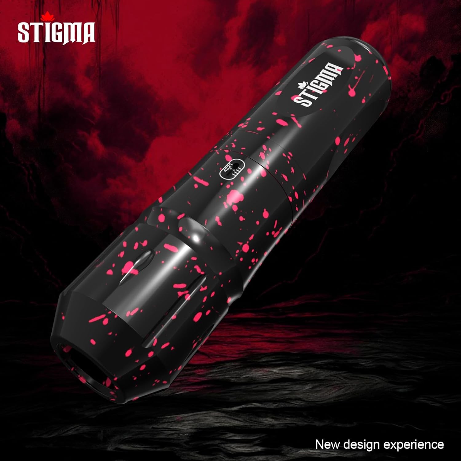 STIGMA Cordless Tattoo Gun Kit - Complete with Pro Machine Pen, Black