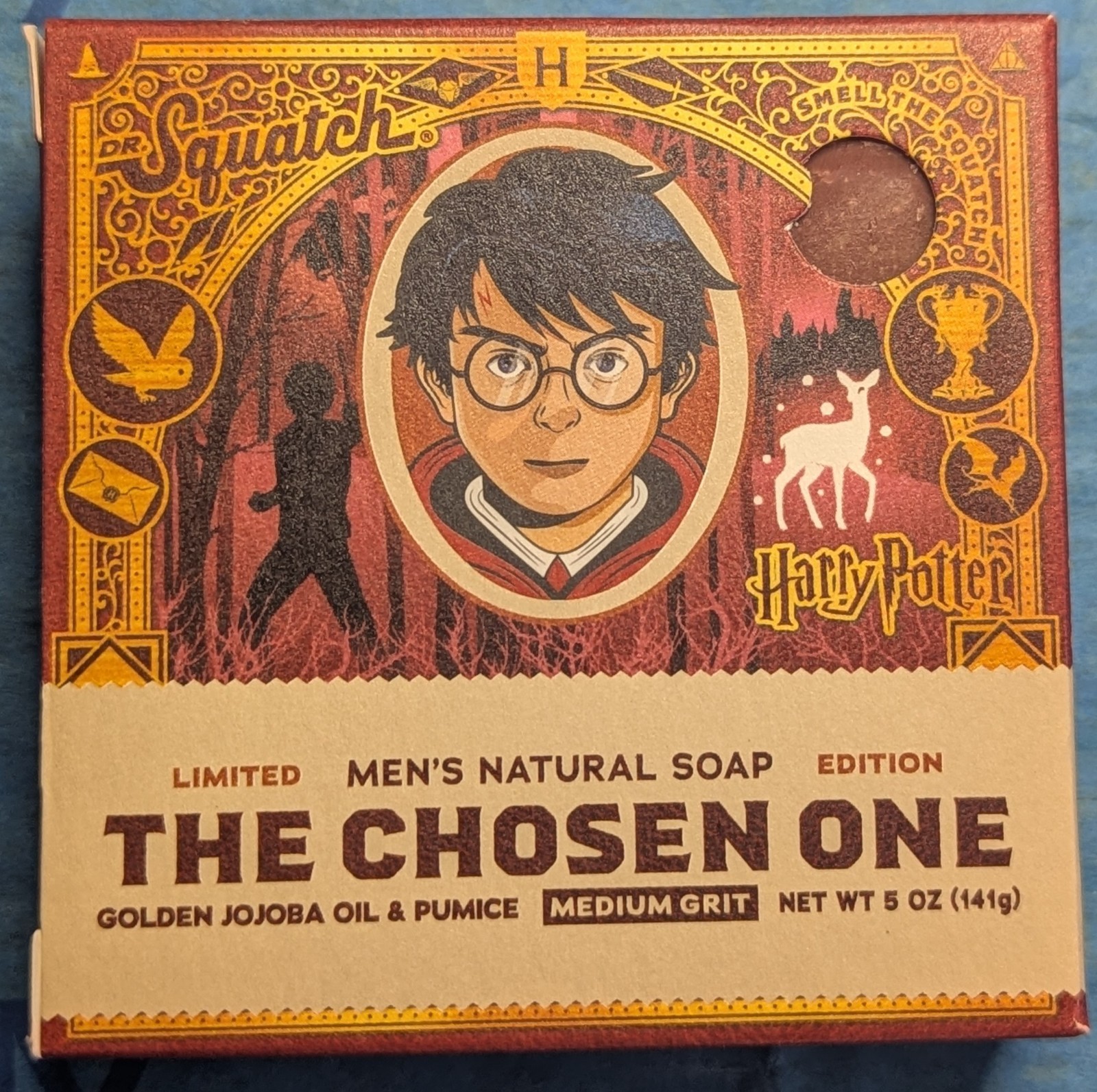 Dr. Squatch Harry Potter Men's Natural Soap The Chosen One 5 oz Medium Grit New