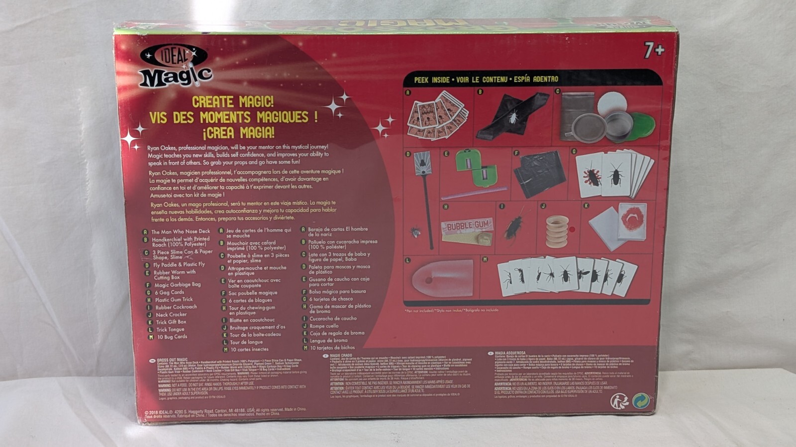 IDEAL Gross Out Magic unopened box with 40 tricks dated 2018