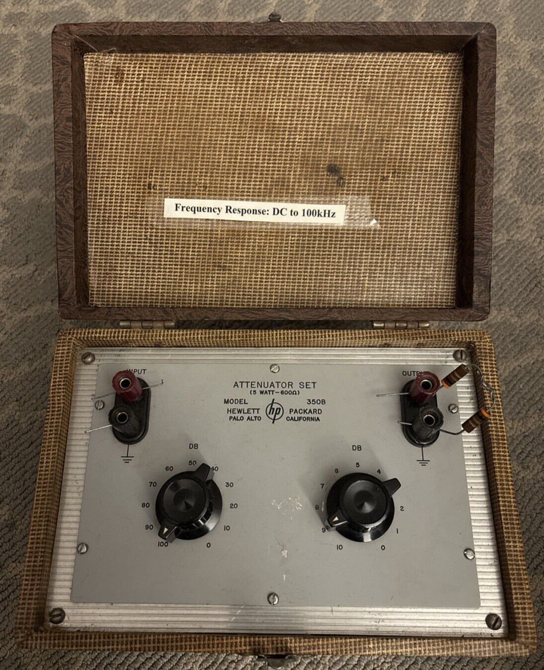 HP Attenuator Set Model 350B (5 Watt-600) - Untested