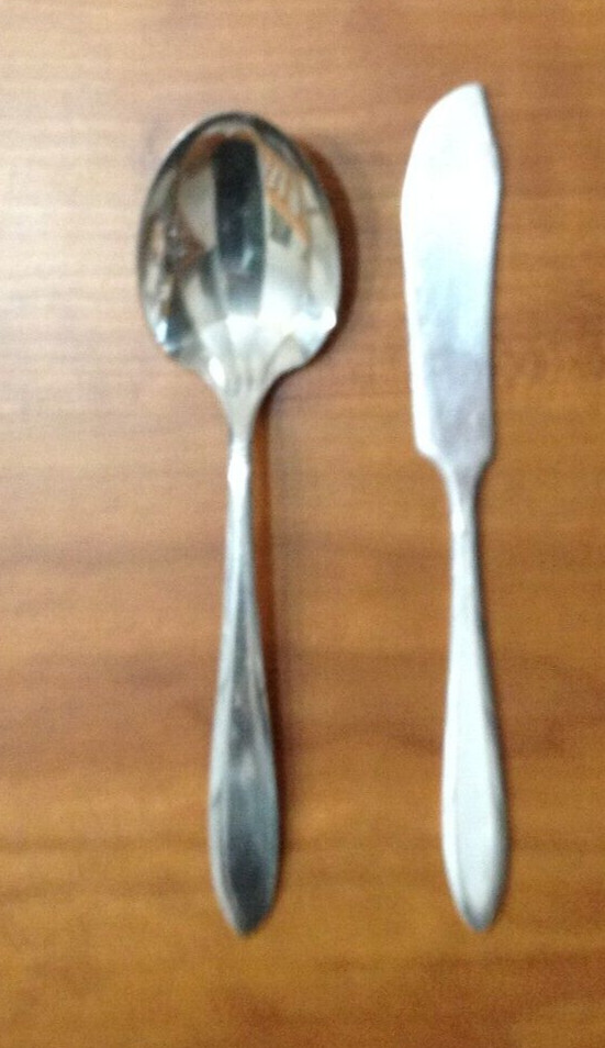 Vintage Oneida Nobility Silverplate Reverie Flatware - 1 Sugar Spoon, 1 Butter