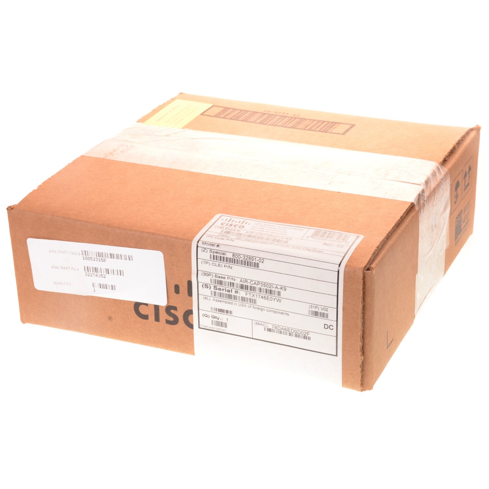 Cisco Aironet 3500 Ser. AIR-CAP3502I-A-K9 Wireless Dual Band Access Point
