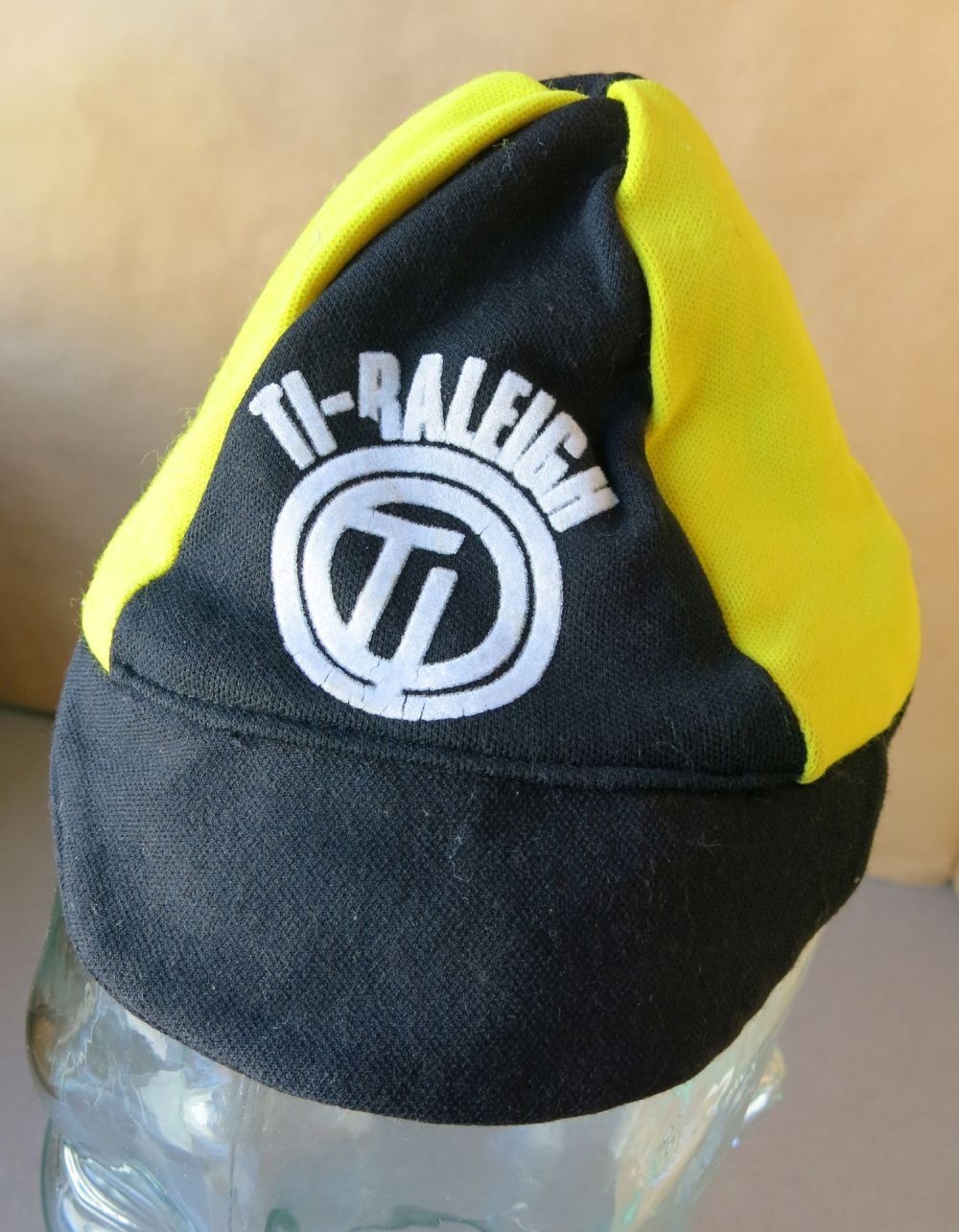 Vintage Ti-Raleigh cycling hat USED super Rare Made in Italy