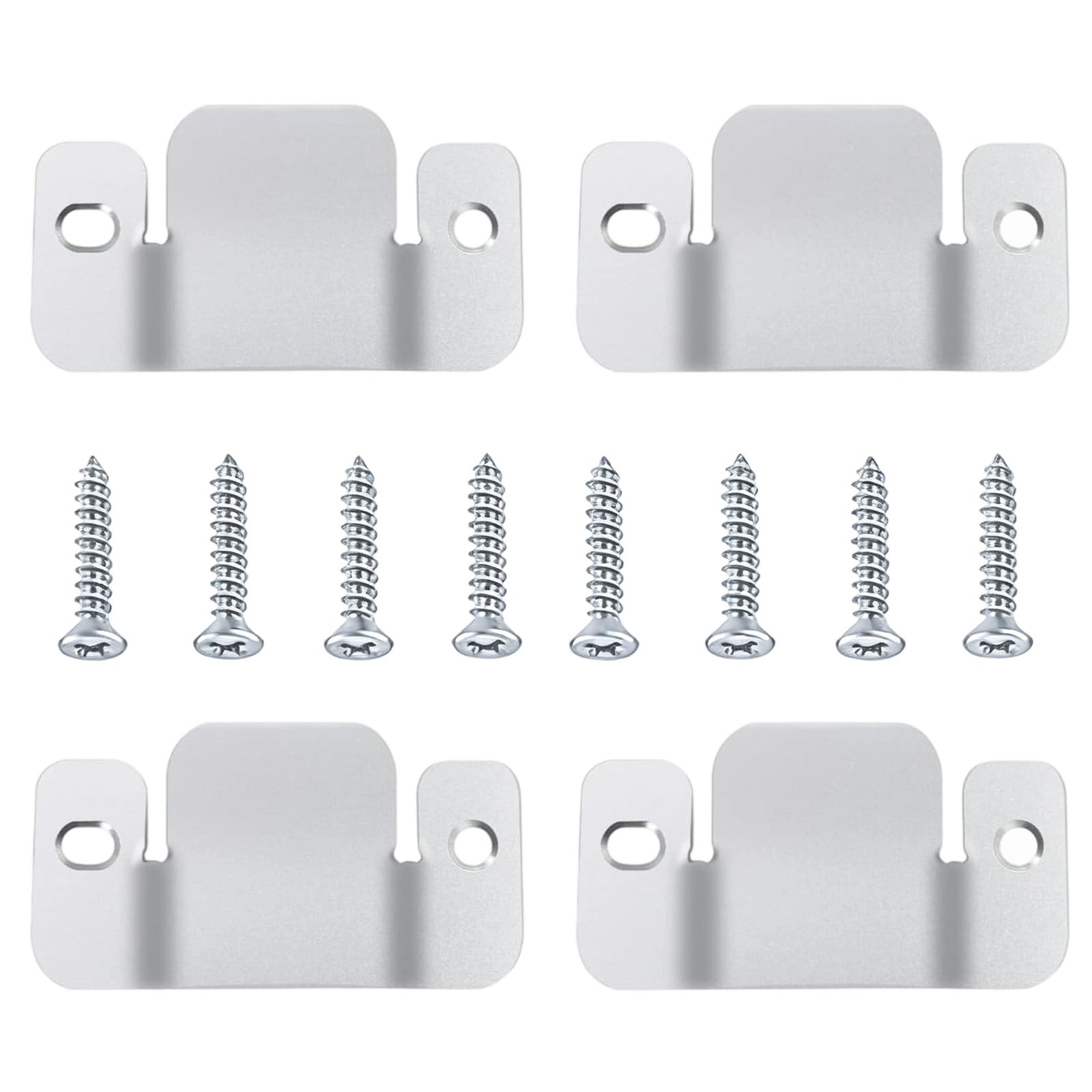 4 PCS Silver 3.8x1.8 Inch Universal Sectional Couch Connectors Metal Clip