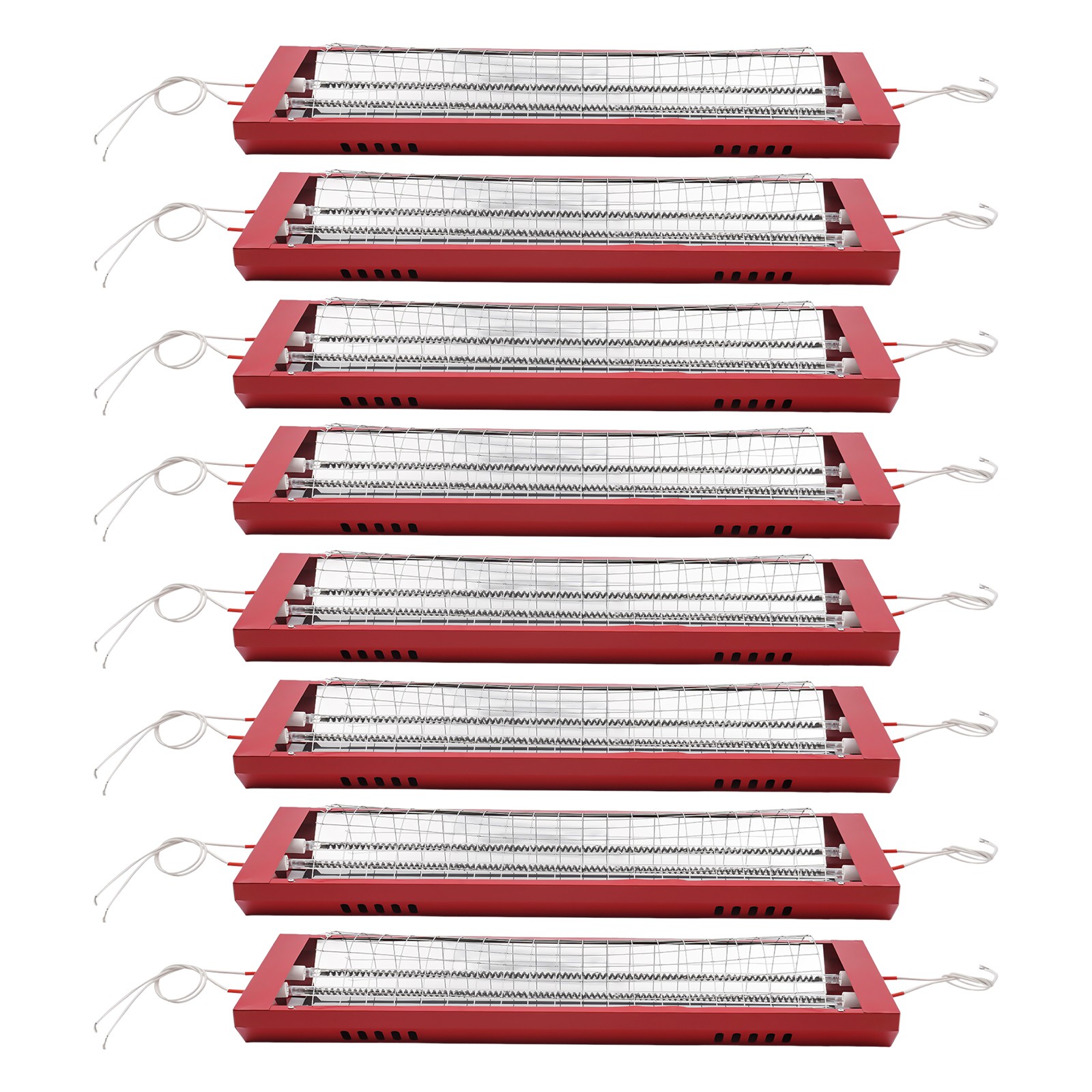 8 Pack Spray Baking Booth Infrared Paint Curing Light Heating Lamp Heaters 2000W