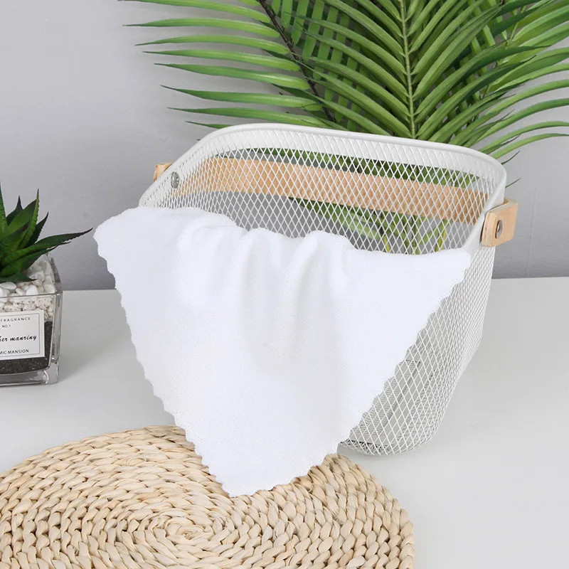 5/10pcs 30*30cm White Small Towels Square Soft Cleaning Souring Washcloth Thicke