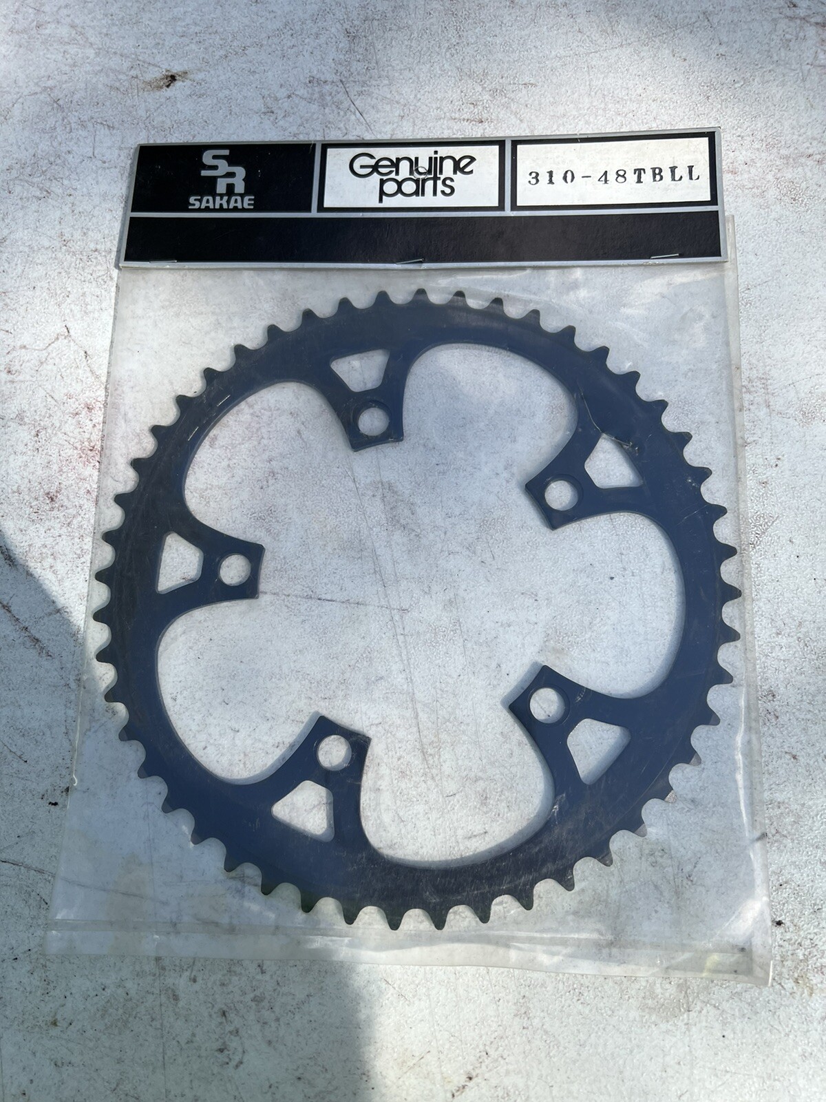 Vintage SR Sakae Chainring 48 Tooth 110 BCD  NOS Black Alloy 48t 310-48TBLL NEW