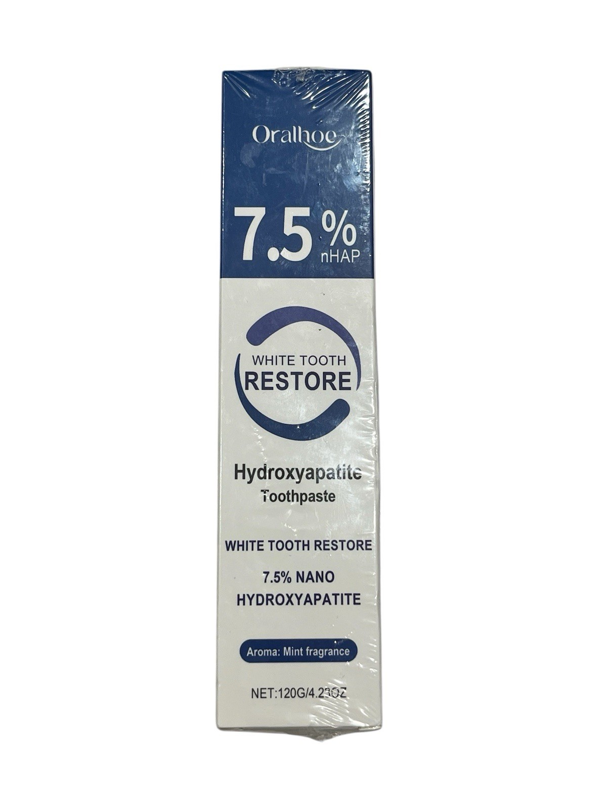 7.5% nHAP White Tooth Repair Hydroxyapatite Toothpaste Mint Flavor 4.23 oz