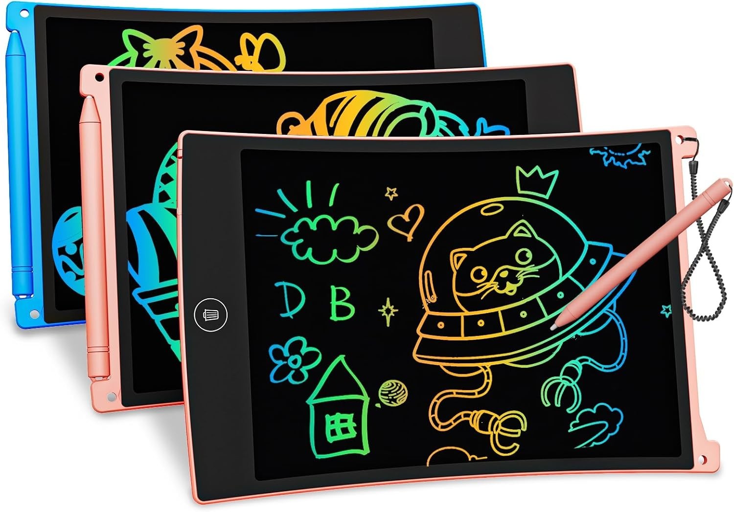 Paquete de 3 Tabletas de Escritura LCD 8.5 Pulgadas para Ninos de 3 a 8 Anos Kid