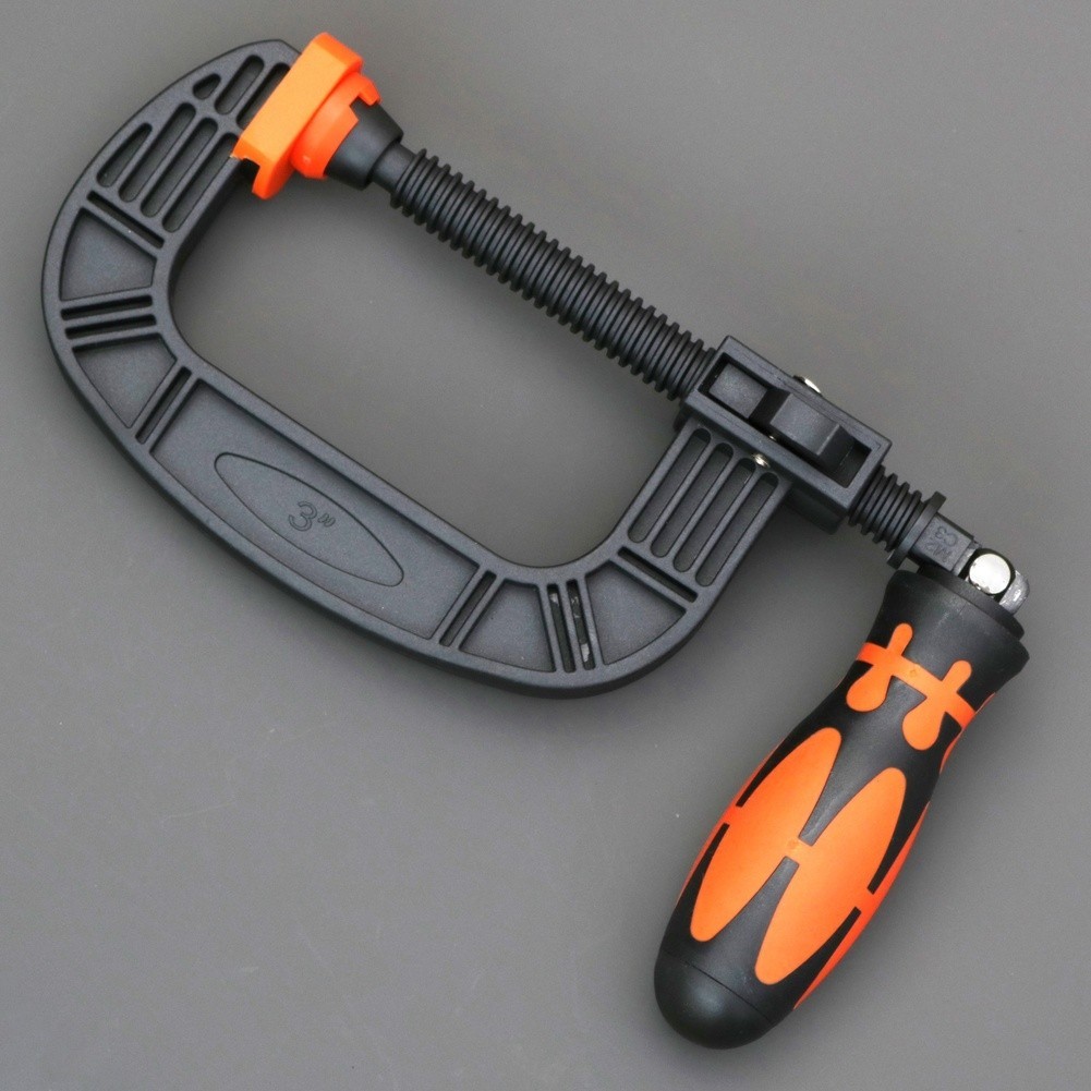 PA6 Glass Fiber Nylon C Clamp 3 inch 80mm Opening for Woodworking Fast Clamping