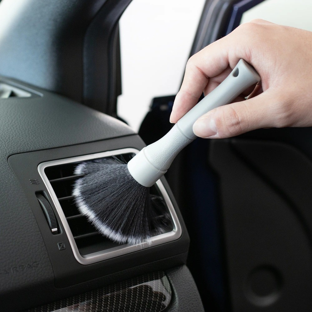 Interior & Exterior Car Detailing Brushes, 2-Piece Set