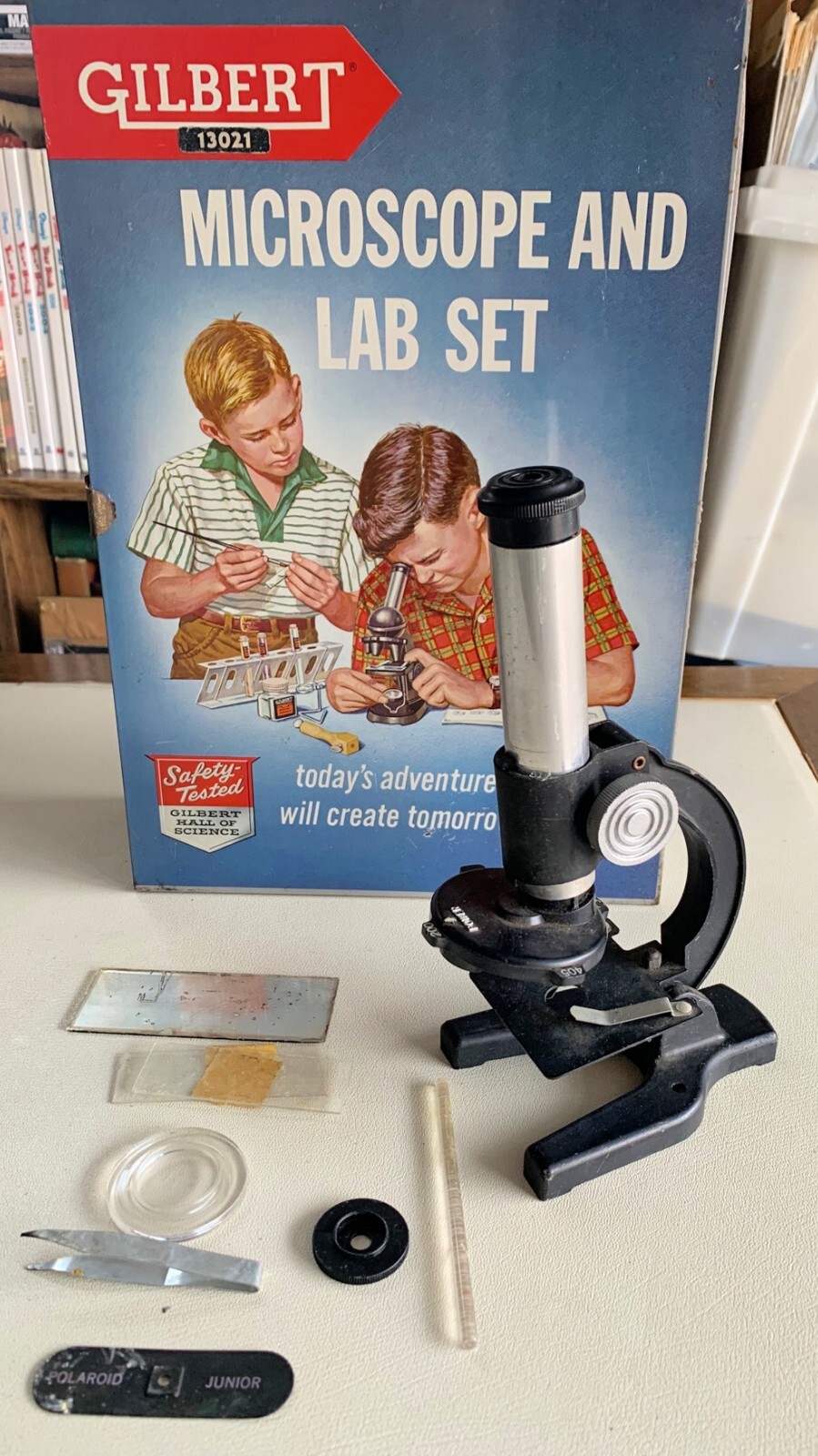 Vintage GILBERT No 13021 MICROSCOPE AND LAB SET As Found