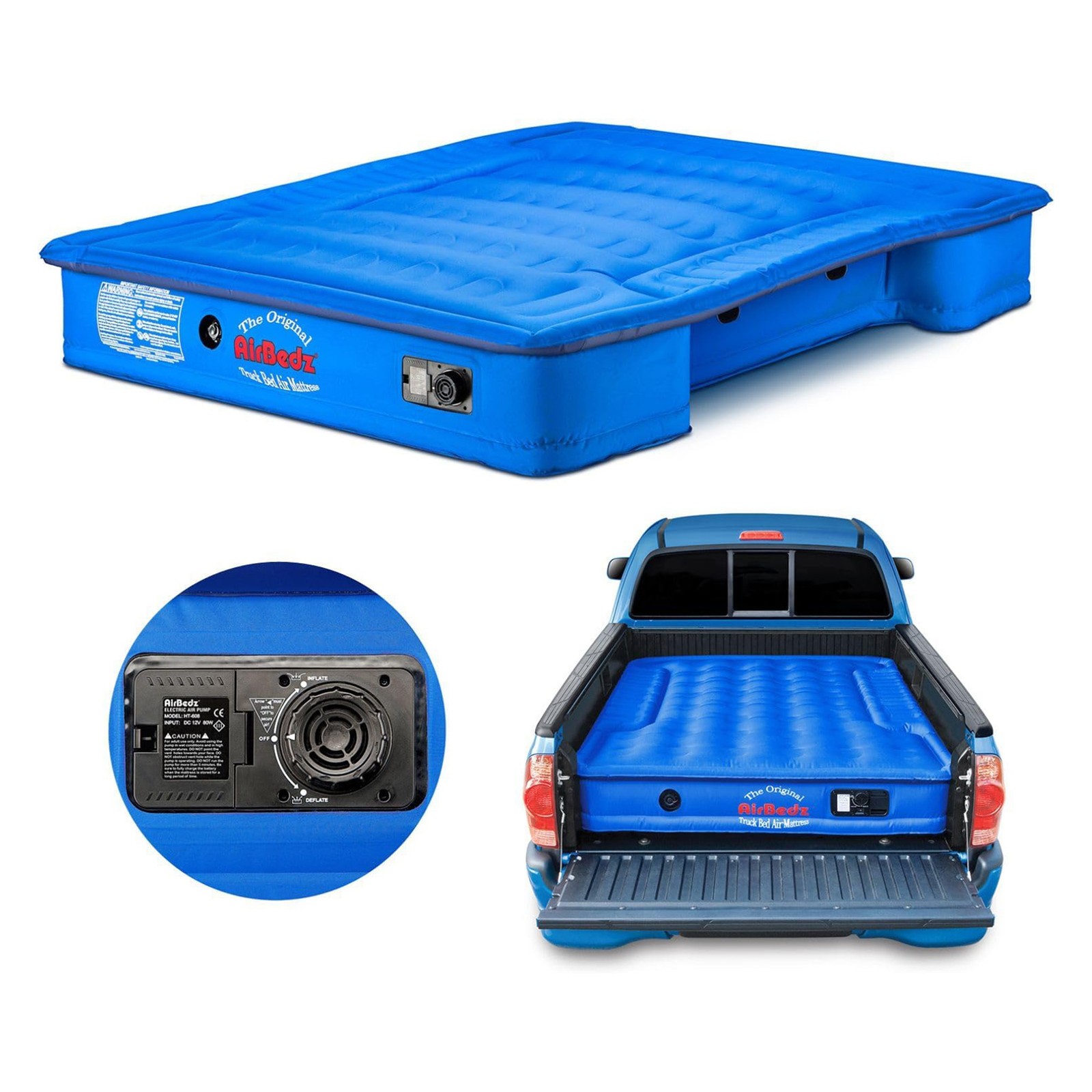 Pittman Outdoors Truck Bed Air Mattress with Pump for Standard Truck Beds, 6'
