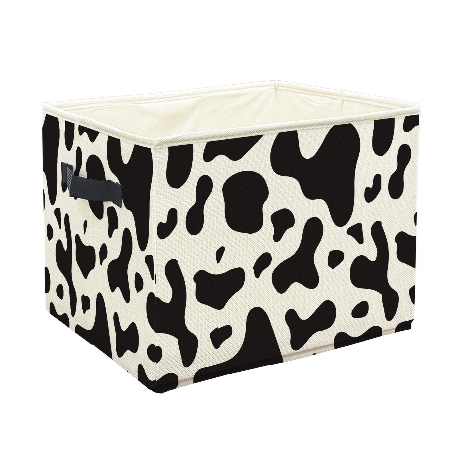 Cow Print Storage Bin Organizer, Cow Lover Gifts Collapsible Laundry Basket S...