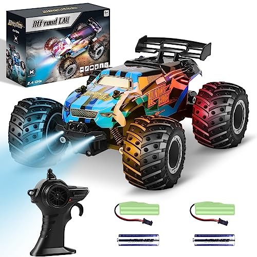 Remote Control Car, Remote Control Truck, With Headlights& Body Light Blue
