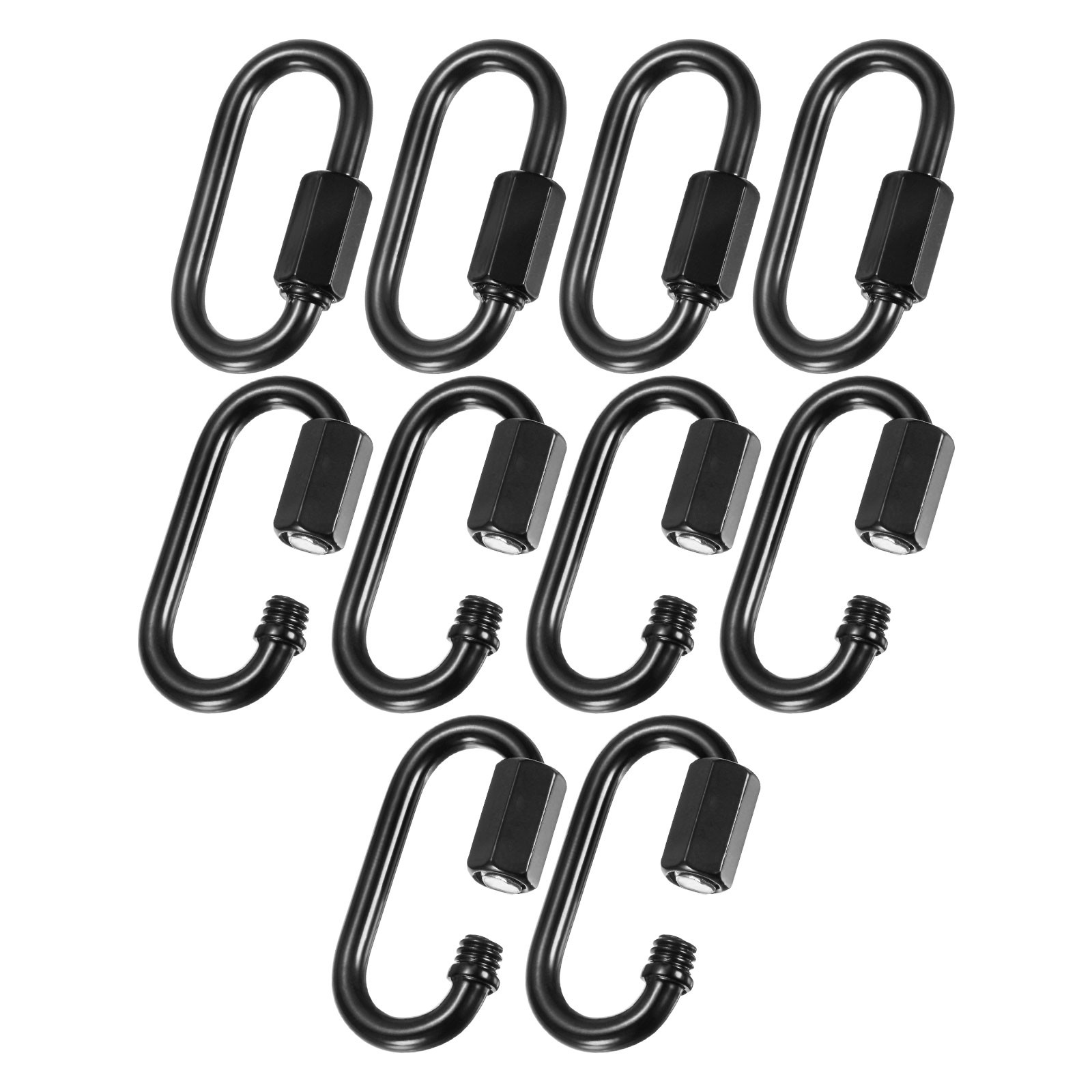 10-Pack Chain Quick Links, M4 Electroplated Iron 1.73 Inch Heavy Connector Link