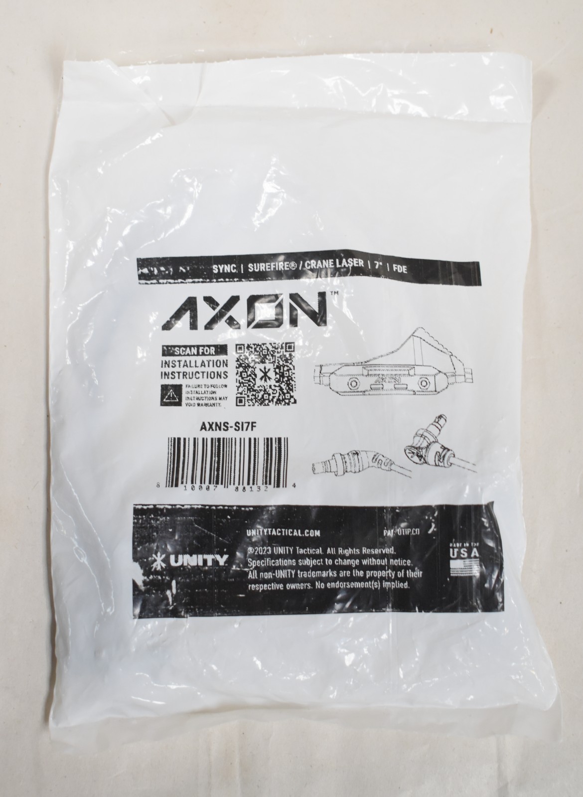 Unity AXON SYNC Surefire/Crane 7” FDE (AXNS-SI7F)