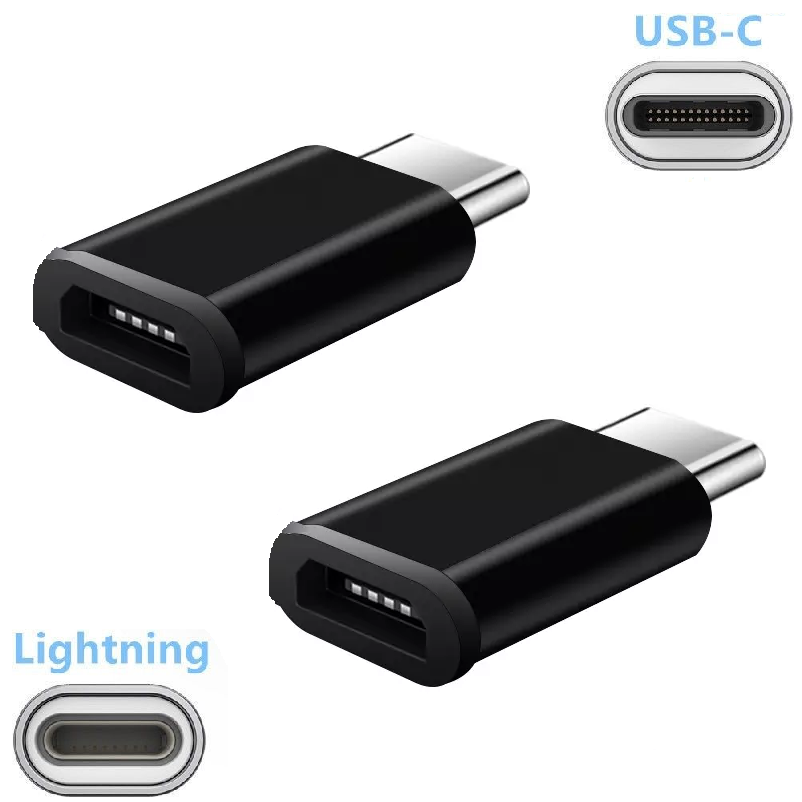 2 PCS 8 PIN DATA to USB C Type C Charging Adapter for Smart Phone iPhone