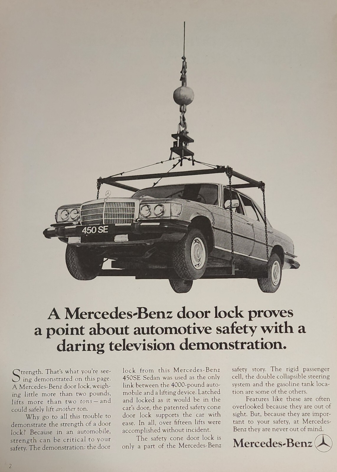 Mercedes Benz Magazine Ad Advertisement Picture Vtg Wall Art Decor
