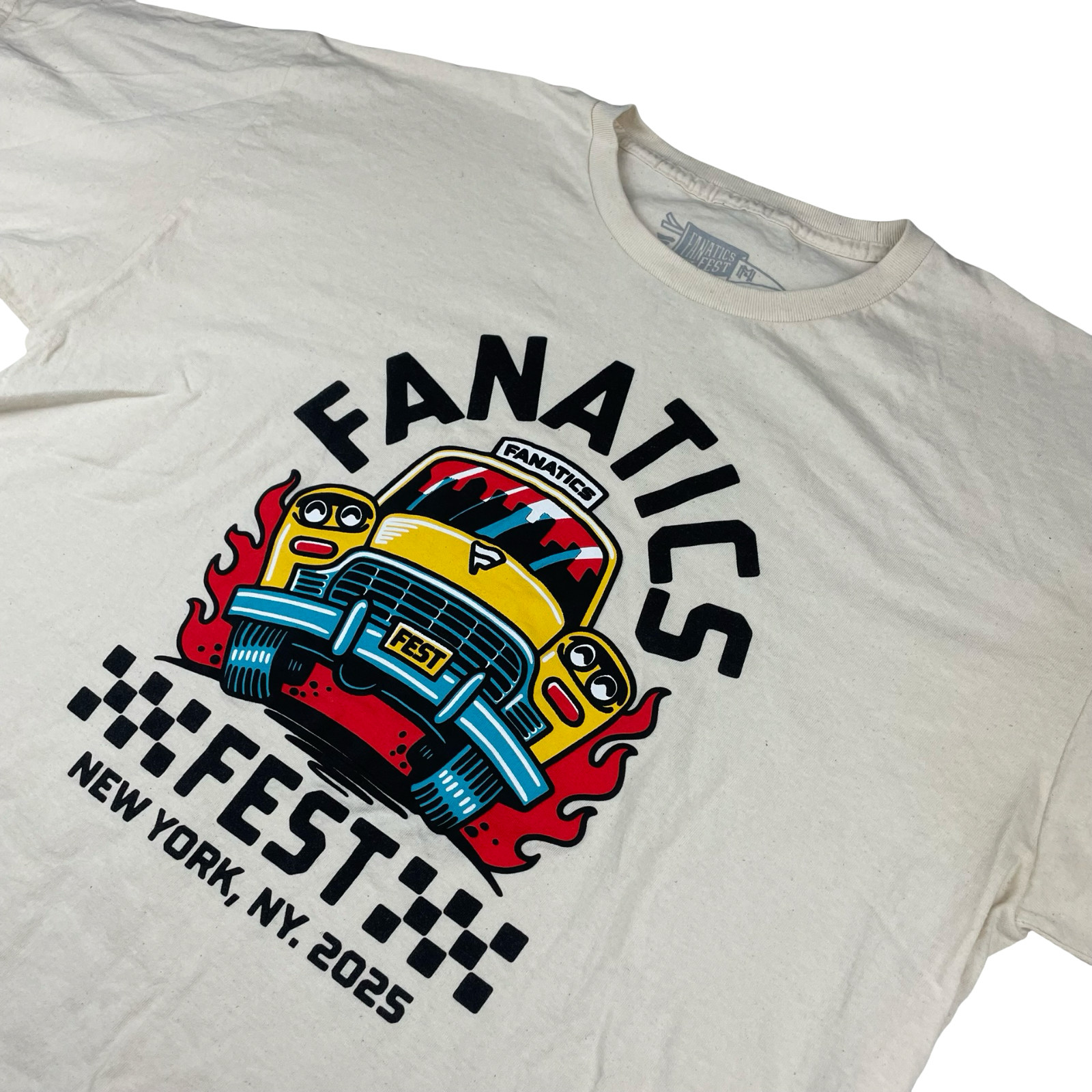 NEW 2025 Fanatics Fest New York Men's 100% Cotton S/S T-Shirt Beige • XL