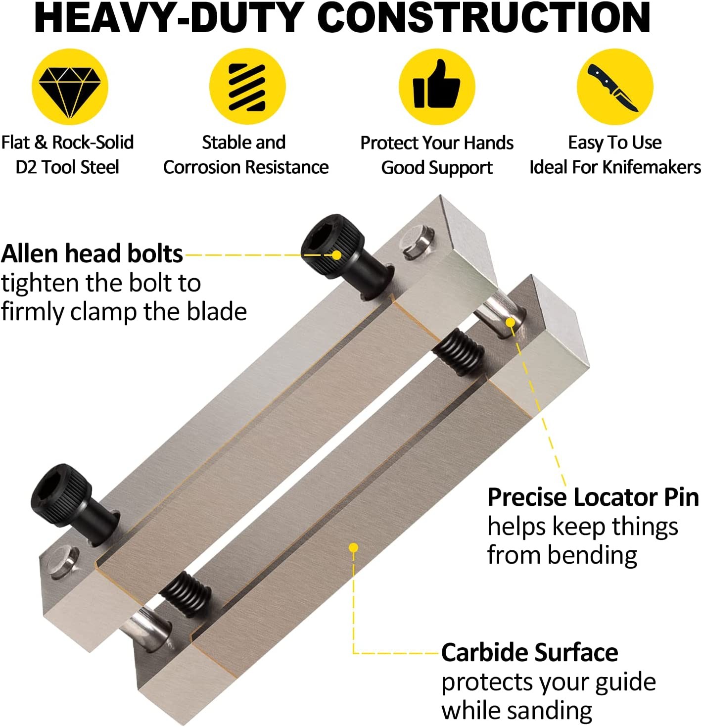 Hardened File Guide with Carbide Surface For Knife Making Tool Knife Makers