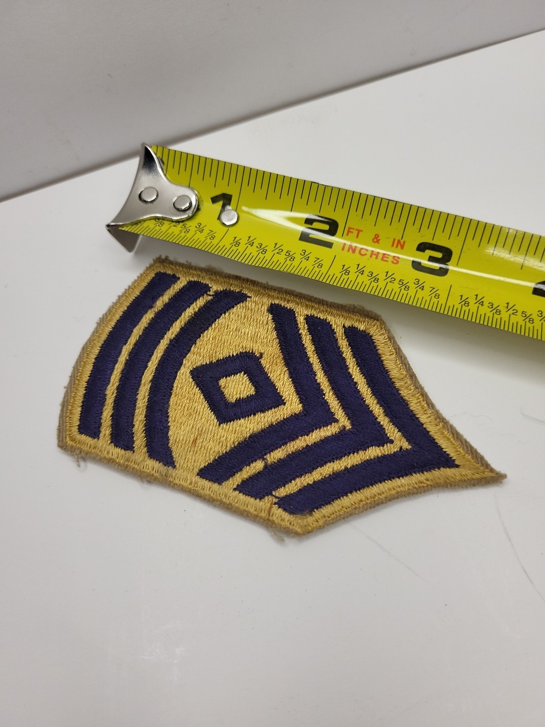 ORIGINAL US ARMY 1ST SERGEANT SLEEVE COMBAT RANK BLUE & GOLD