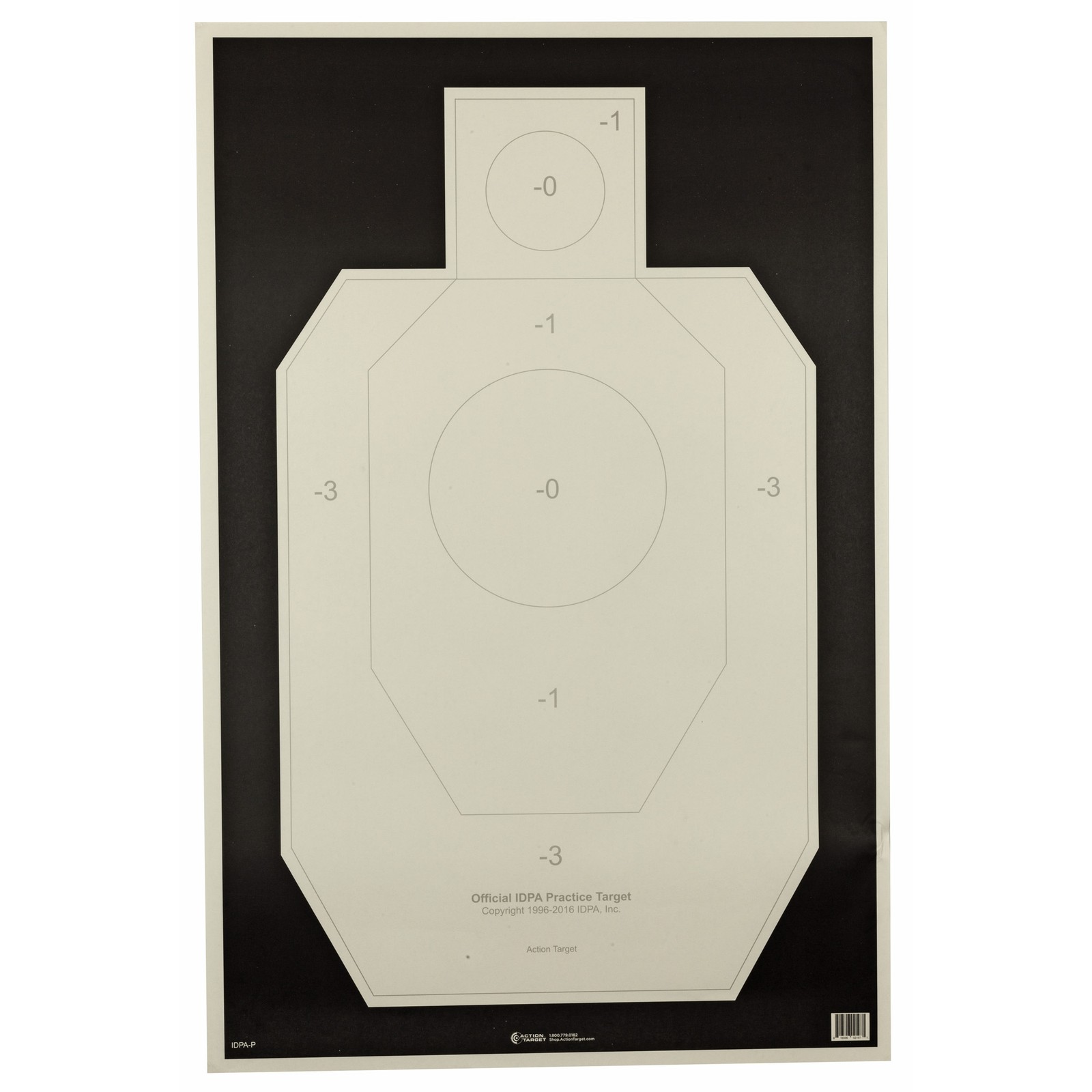 Action Target Official IDPA Practice Target 100-Pack - IDPA-P-100