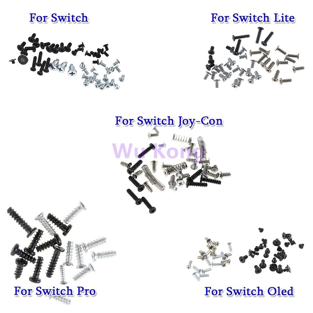 Full Screw Set for Nintendo Switch/Lite/OLED Console Housing Repair Replacement