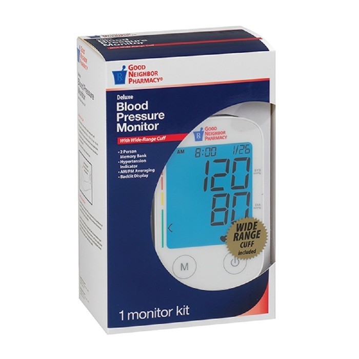 Good Neighbor Pharmacy Deluxe Blood Pressure Monitor w/Wide Range Cuff 1ct