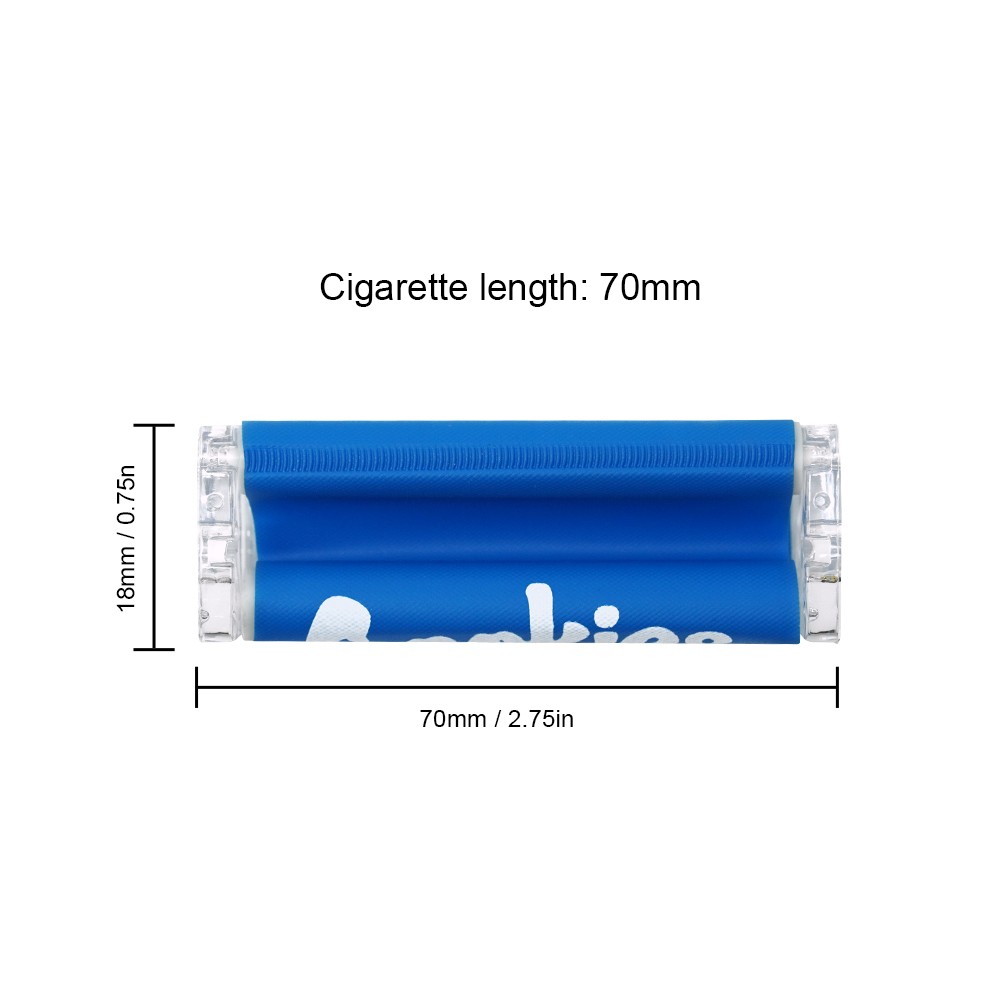 70mm Tobacco Rolling Machine Plastic Easy Handheld Cigarette Roller Blue