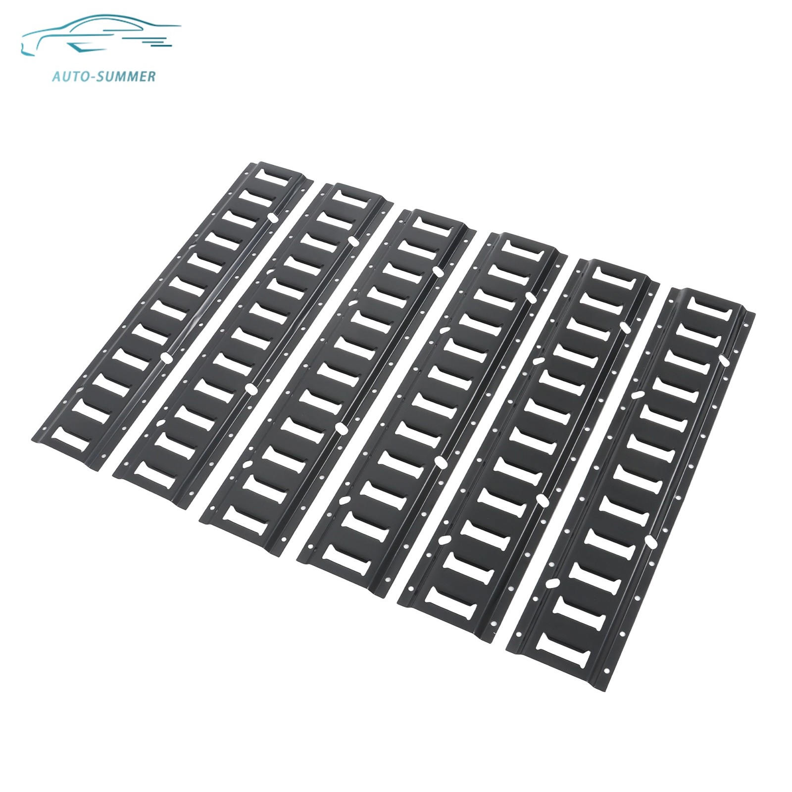 2' E Track Tie Down Enclosed Trailer 6 Pack Secure Cargo Heavy Loads Black New
