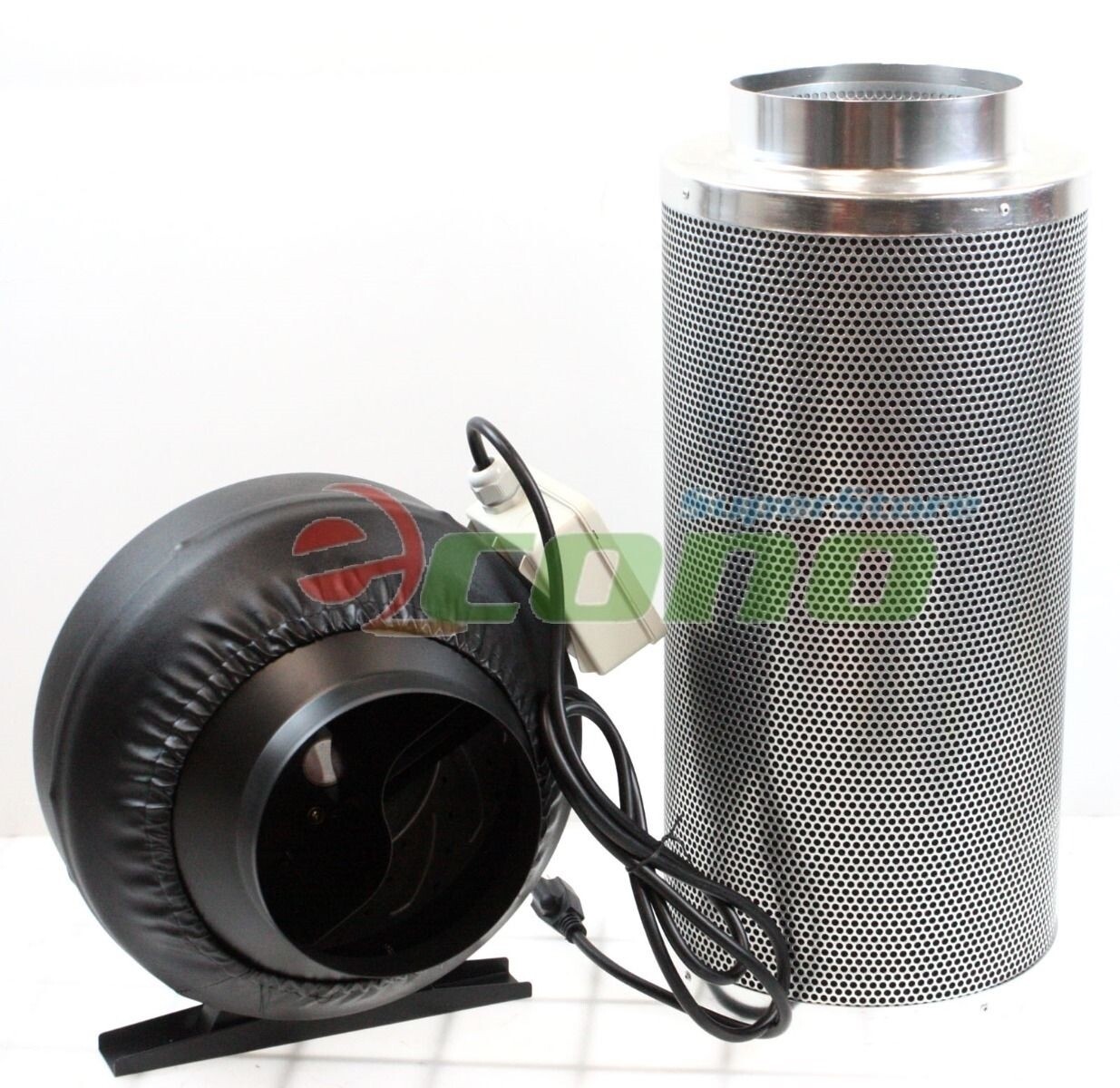 6" Carbon Filter Inline Fan Air Blower Speed Controller Hydroponic Odor Scrubber