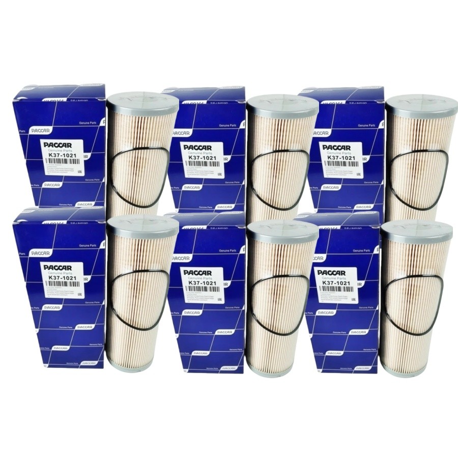 6PCS BRAND NEW GENUINE PACCAR FUEL FILTER ELEMENT ~ 10 MICRONS ~ K37-1021