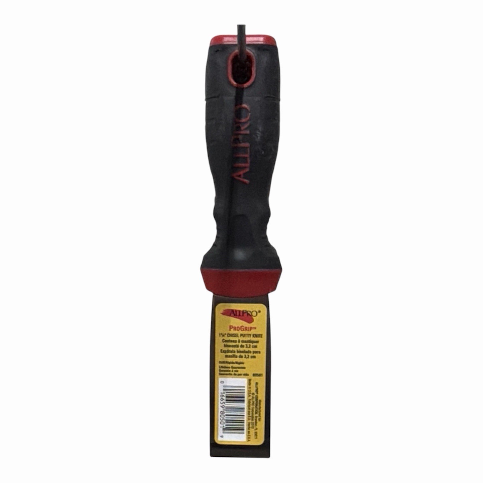ALLPRO ProGrip 1 -1/4in Stainless Steel Blade Putty Knife Black/Red Handle