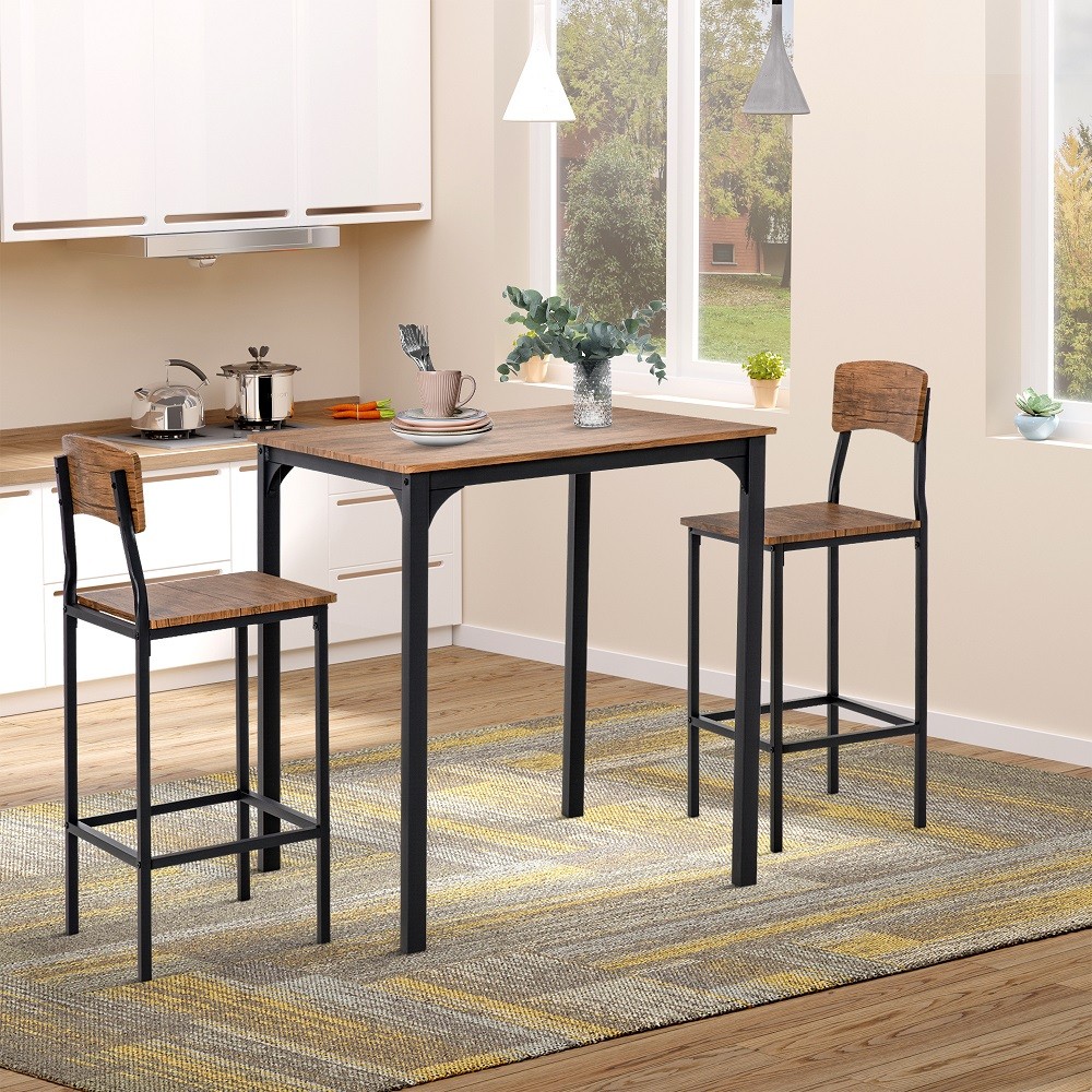 5-piece Set Dining Set Consists of A Table and 4 Matching Chairs