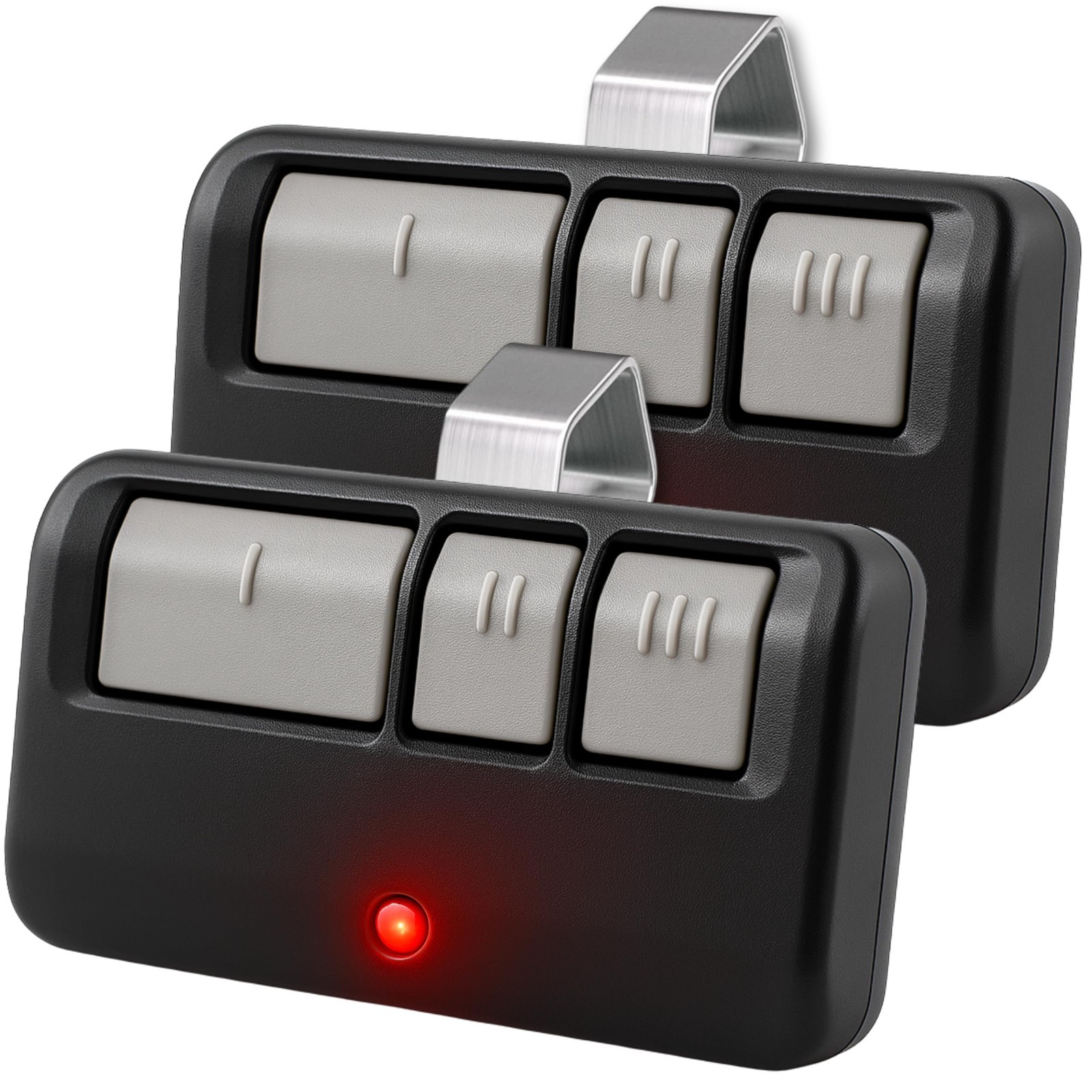 Universal Garage Door Opener Remote Replacement - 2X, 5 Learn Buttons, Compatibl