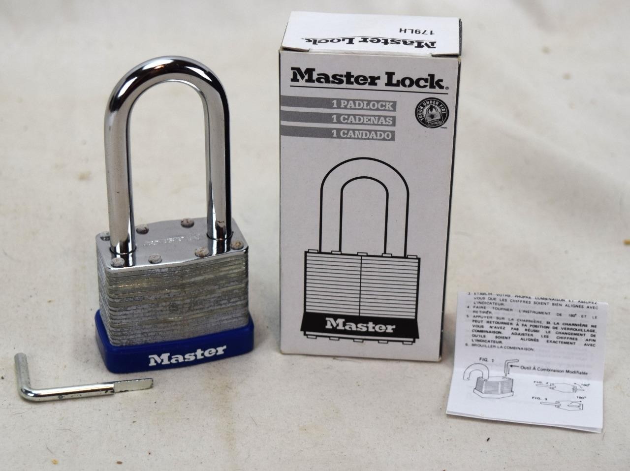 Master Lock Combination Padlock 179LH w/Resettable Combination NIB A
