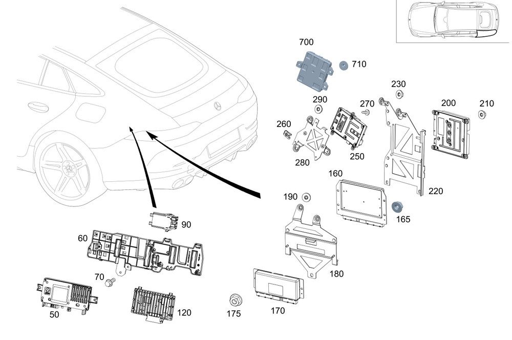 Genuine Mercedes-Benz Holder 213-545-65-00