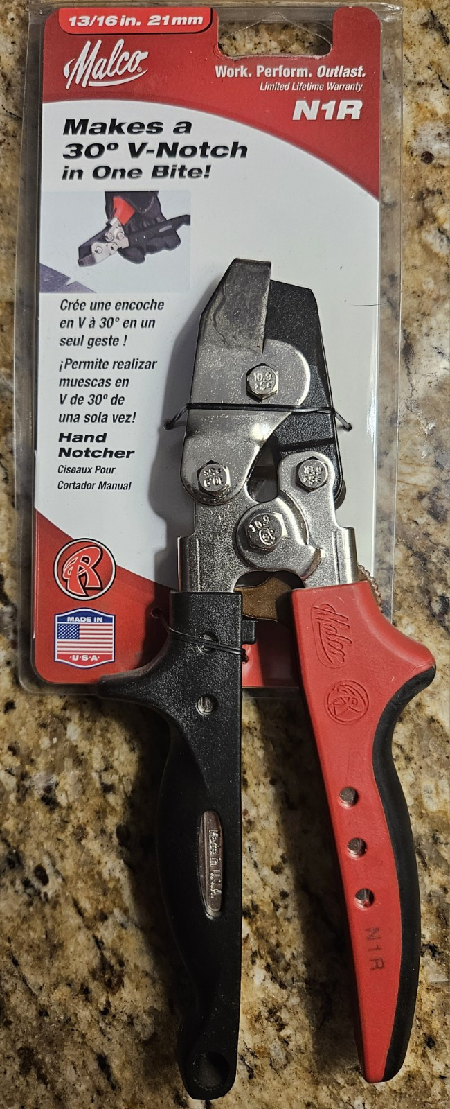 Malco N1R Starter Punch - V Notch 13/16 Size, Steel Material, New Sealed