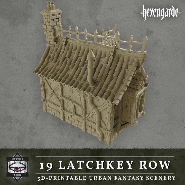 Hexengarde 19 Latchkey Row 32mm Scale Building for Frostgrave, Mordheim, D&D