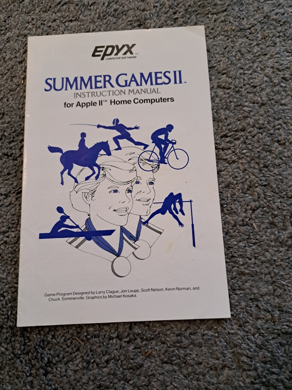Epyx Summer Games II Instruction Manual Apple II Home Computers