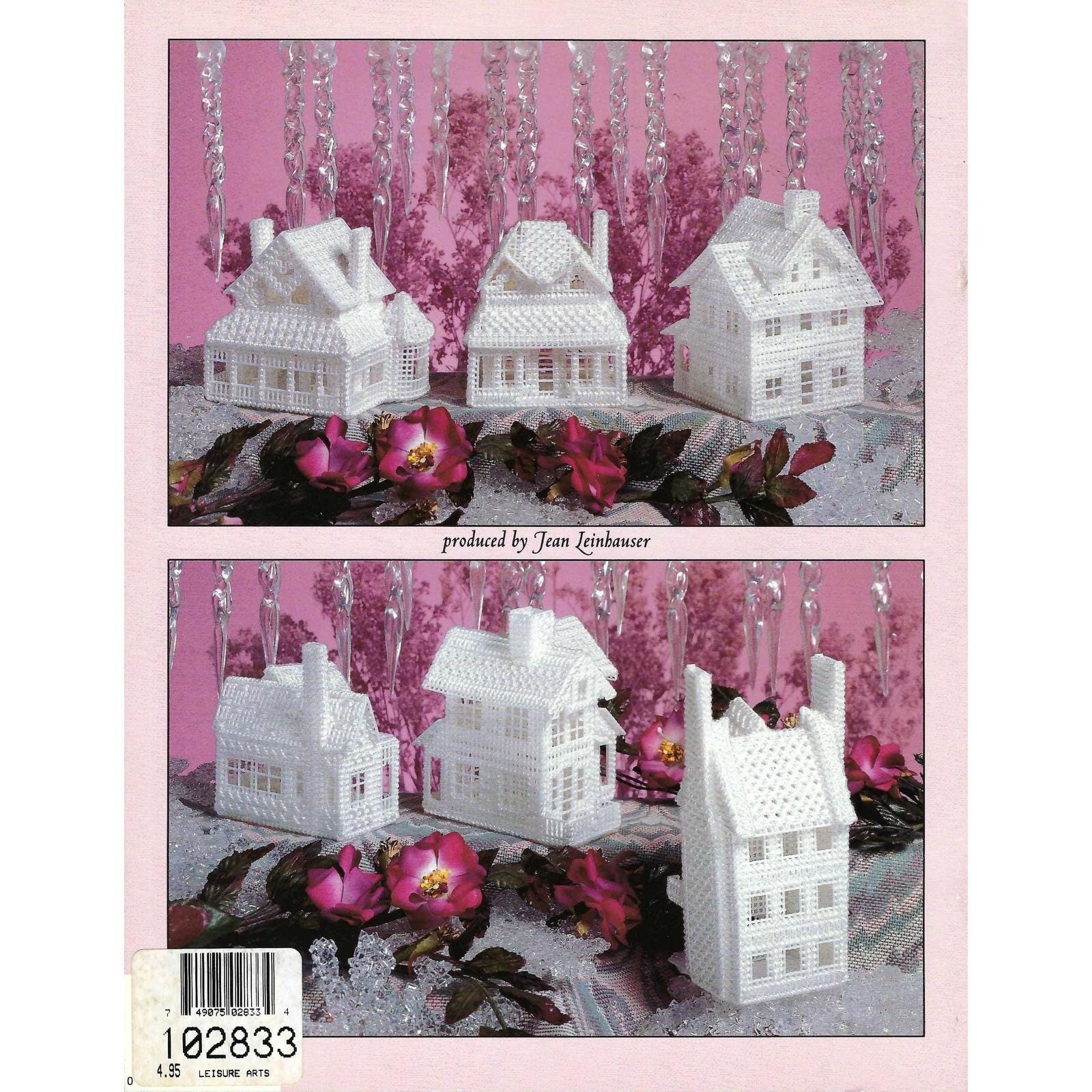 Victorian Ice Village Plastic Canvas Pattern American School Needlework #3137