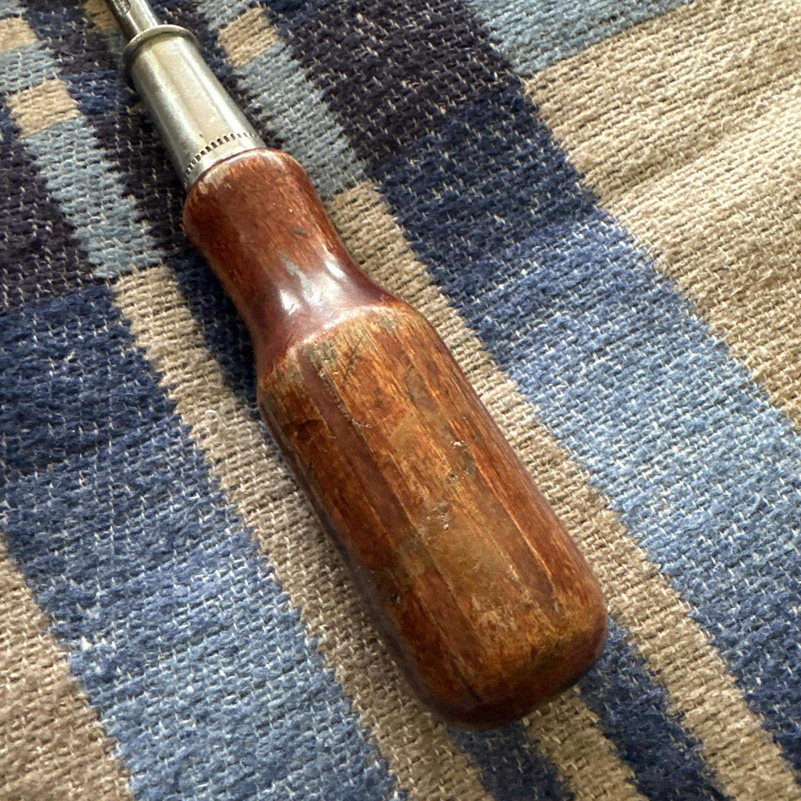 Vintage Large United Tempered Wood Handle Screwdriver