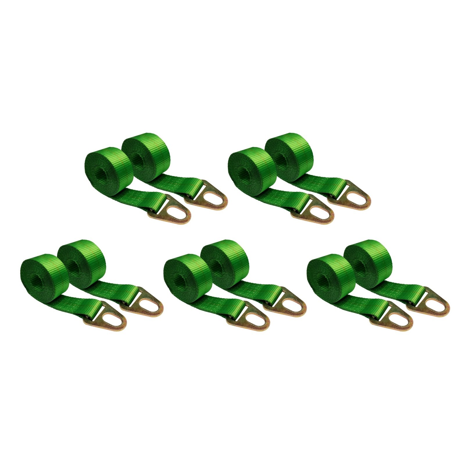 USA 10 Pack 2" x 10' Chevron Wheel Lift Lasso Strap w/ Keyhole For Auto Tie Down