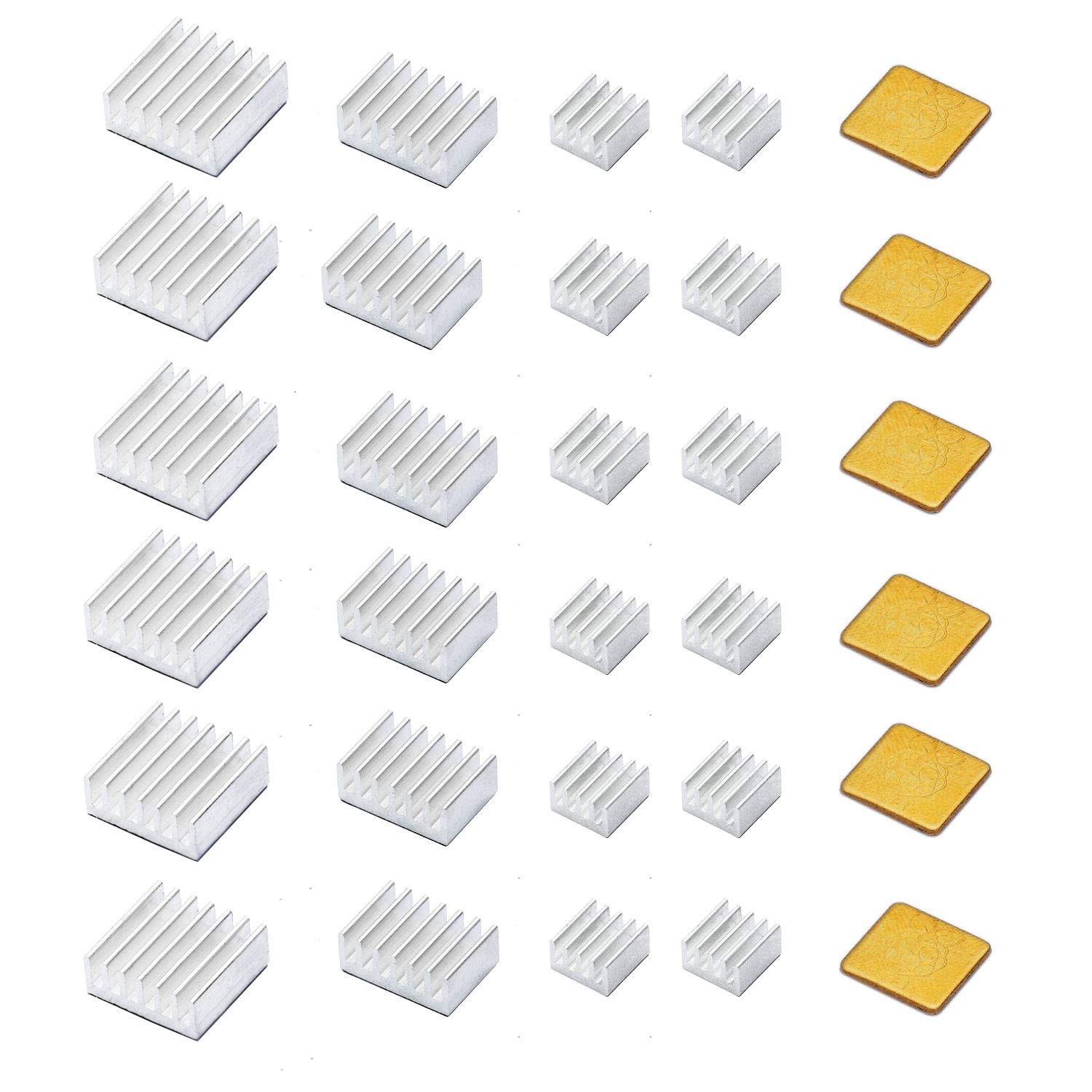30 PCS Raspberry Pi 4 Heatsink Kit with Thermal Conductive Adhesive Tape,...